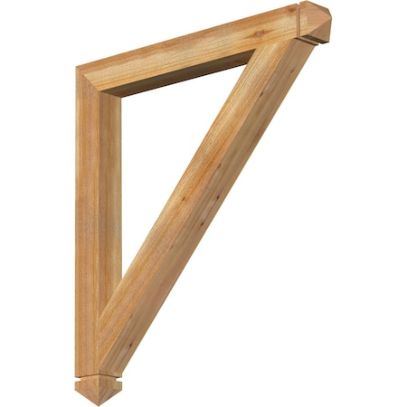 Ekena Millwork Traditional Arts & Crafts Rough Sawn Bracket, Western Red Cedar, 4"W x 38"D x 42"H BKT04X38X42TRA03RWR